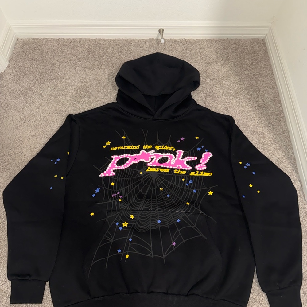 Sp5der P*NK Hoodie
Black V2